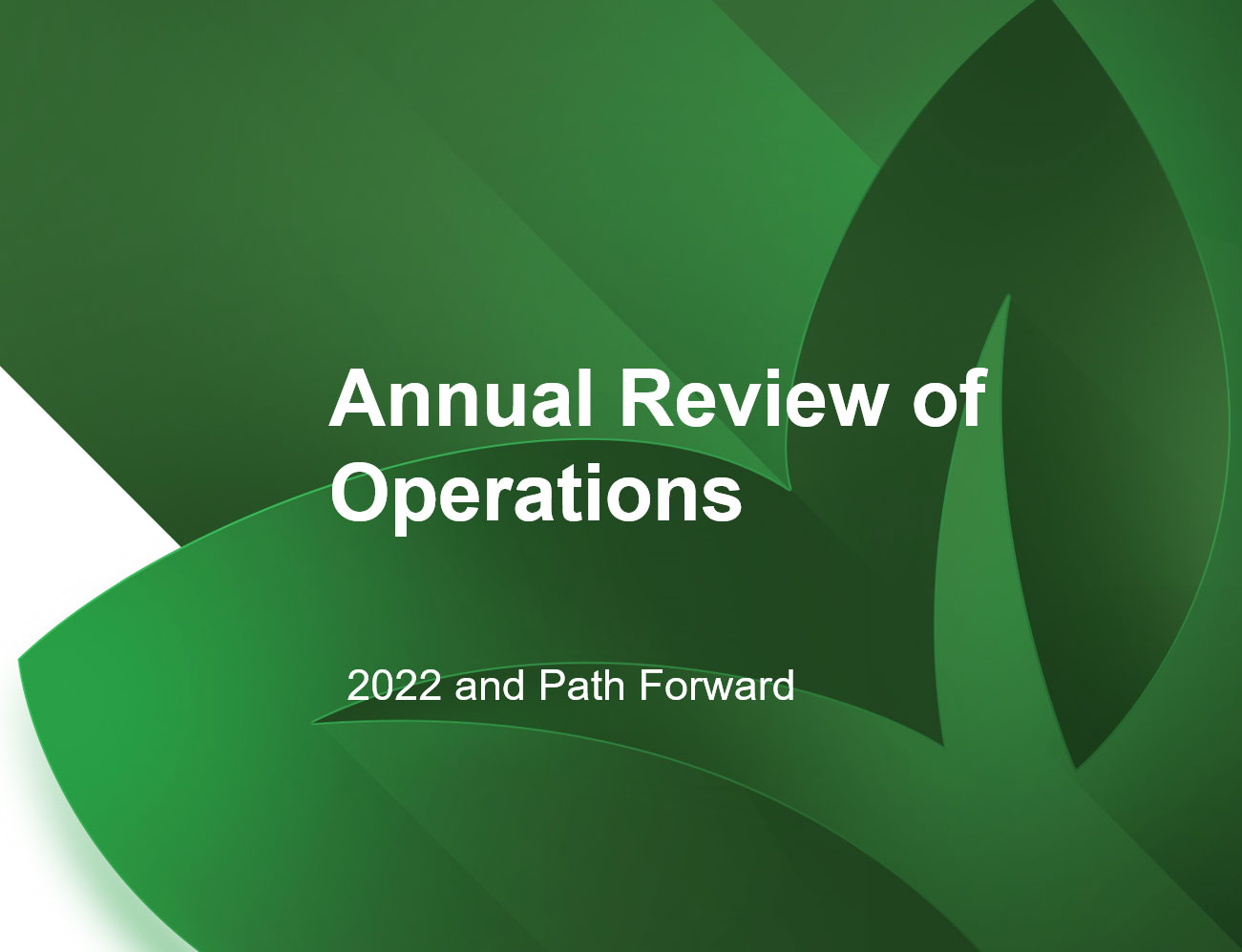 Annual Review of Operations - AltRoot